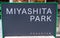 Miyashita Park sign in Shibuya, Tokyo, Japan