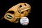 MLB baseball ball and glove