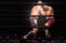 MMA Boxers fighters fight in fights without rules in the ring