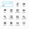 MMOG - modern vector single line icons set