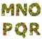 MNOPQR, christmas tree font