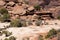 Moab, Utah - May 12, 2021: Two hikers set off on a trail in Canyonlands National Park - Island in the Sky district