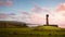 Moai of Ahu Tahai in Hanga Roa, capital of Easter Island during sunset