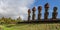 Moai on Anakena Beach on Easter Island Rapa Nui