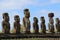 Moai ceremony facility Ahu Tongariki, Easter Island