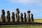 Moai ceremony facility Ahu Tongariki, Easter Island