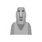 Moai pixel art. Easter Island idol 8 bit. ancient statues. vector illustration
