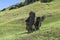 Moai Ruins in Easter Island, Chile