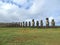 Moai sculptures at Easter Island