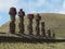 Moai statues on Anakena Beach, Easter Island, Chile