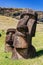 Moai statues in the Rano Raraku Volcano in Easter Island, Chile