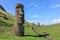 Moai statues in Rano Raraku Volcano, Easter Island, Chile