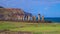 Moais on Ahu Tongariki, Easter Island, Chile