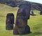 Moais Flecked with Guano on Rapa Nui