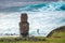 moais in front of the ocean in Tahai, Rapa Nui, Easter Island