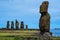 Moais in Hanga Roa, Easter Island, Chile