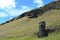 Moais in Rano Raraku volcano, Rapa Nui Easter Island