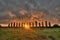 moais in Tongariki at sunrise, Rapa Nui, Easter Island