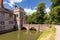 The Moat and Bridge, Baddesley Clinton Manor House, Warwickshire.