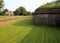 The moat of Fort Jay on Governors Island, New York