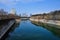 Moat of Osaka Castle in Japan