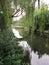 The moat,spring,Weeping willows, arch Bridge