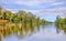 Moat surrounding Angkor Thom in Siem Reap, Cambodia