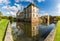 The moated Cormatin castle in South Burgundy