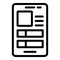 Mobil app icon outline vector. Counter program