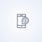 Mobil banking, vector best gray line icon