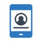 Mobile account vector glyph color icon