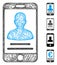 Mobile Account Web Vector Mesh Illustration