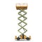 Mobile aerial work platform - Yellow scissor hydraulic self propelled lift on a white. Side view. 3D illustration