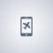 Mobile airplane , vector best flat icon