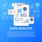 Mobile app data analysis from chart, graph, statistic for business, finance, report