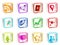 Mobile app icon application emblems isolated