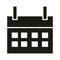Mobile application calendar reminder web button menu digital silhouette style icon