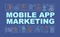 Mobile application marketing word concepts banner