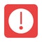 Mobile application warning alert web button menu digital flat style icon