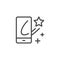 Mobile augmented reality line outline icon