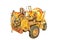 Mobile automatic concrete mixer