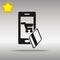 Mobile banking black Icon button logo symbol