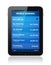 Mobile banking on digital tablet