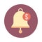 Mobile banking, message notification money block style icon