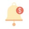 Mobile banking, message notification money flat style icon
