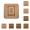 Mobile battery status wooden buttons