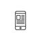 Mobile Blogging outline icon