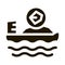 mobile boat with coal icon Vector Glyph Illustration