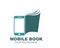 mobile book logo icon vector illustration design