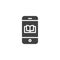 Mobile Book store vector icon